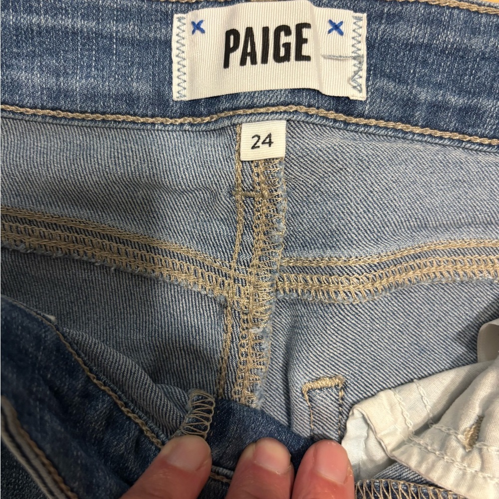 PAIGE Women's Light Blue Denim Jeans